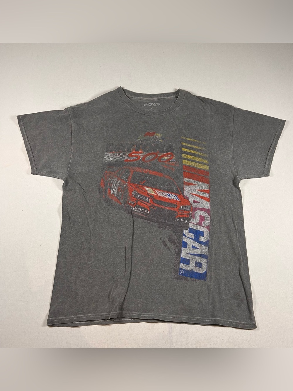 Vintage Daytona 500 Retro Vintage 90s NASCAR Graphic T Shirt Mens Medium Faded